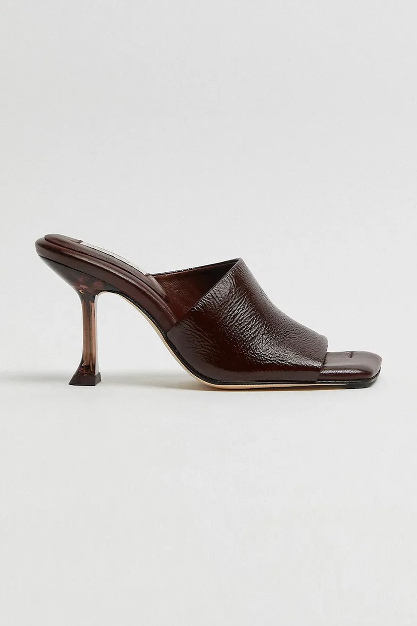 Miista papuci de piele Miri culoarea maro, cu toc cui, MI_5414 Miista papuci de piele Miri culoarea maro, cu toc cui, MI_5414