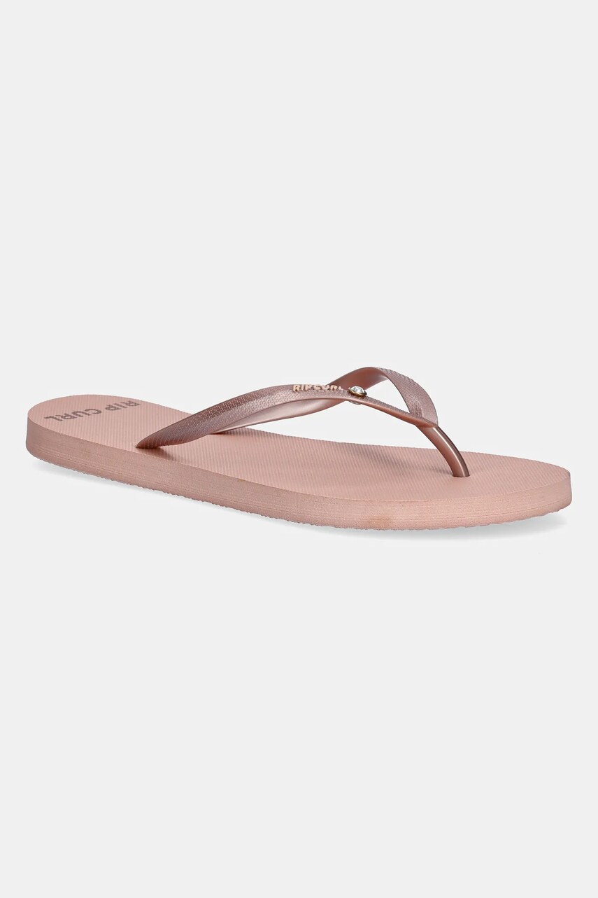 Rip Curl șlapi femei, culoarea roz, cu toc plat, 173WOT