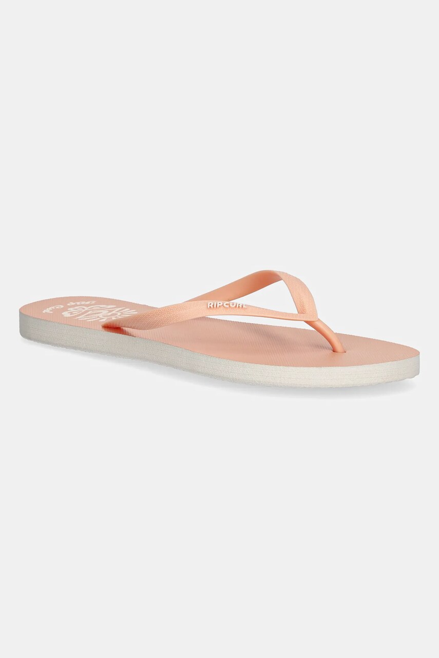 Rip Curl slapi femei, culoarea portocaliu, cu toc plat, 17SWOT