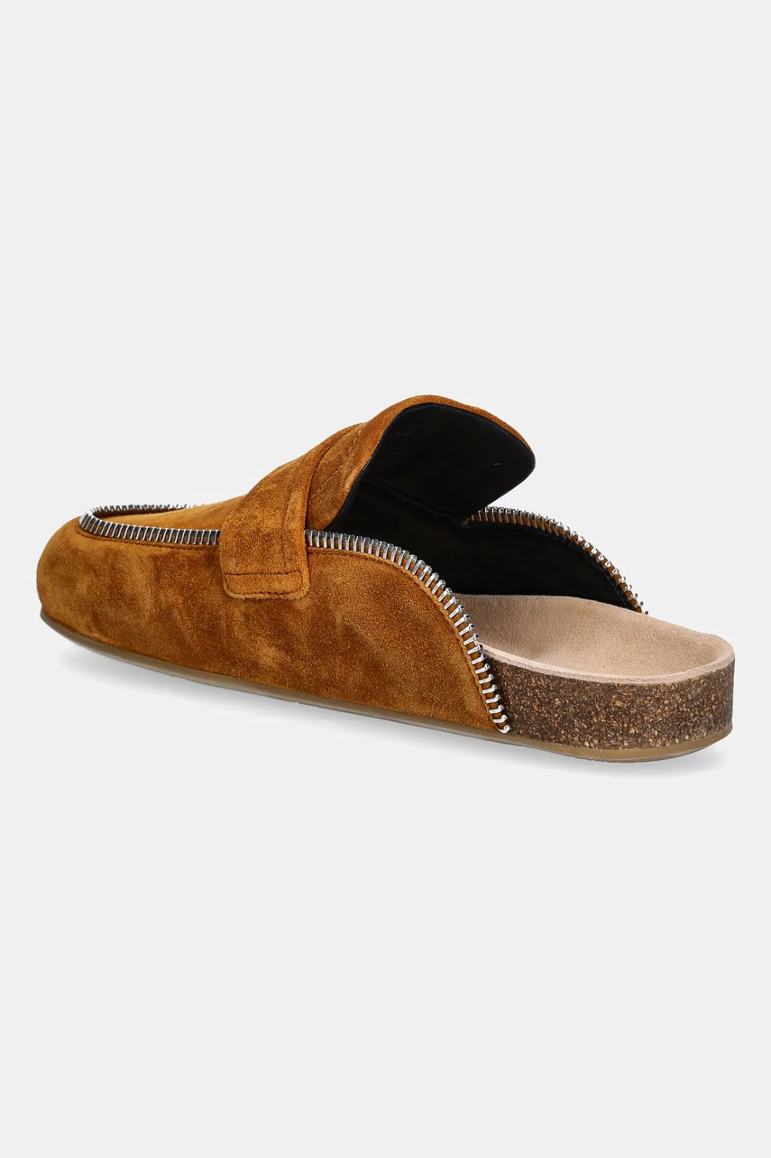 Παντόφλες σουέτ JW Anderson Biker Loafer γυναικείες, χρώμα: καφέ, LF0071 LA0240 640 φωτογραφία