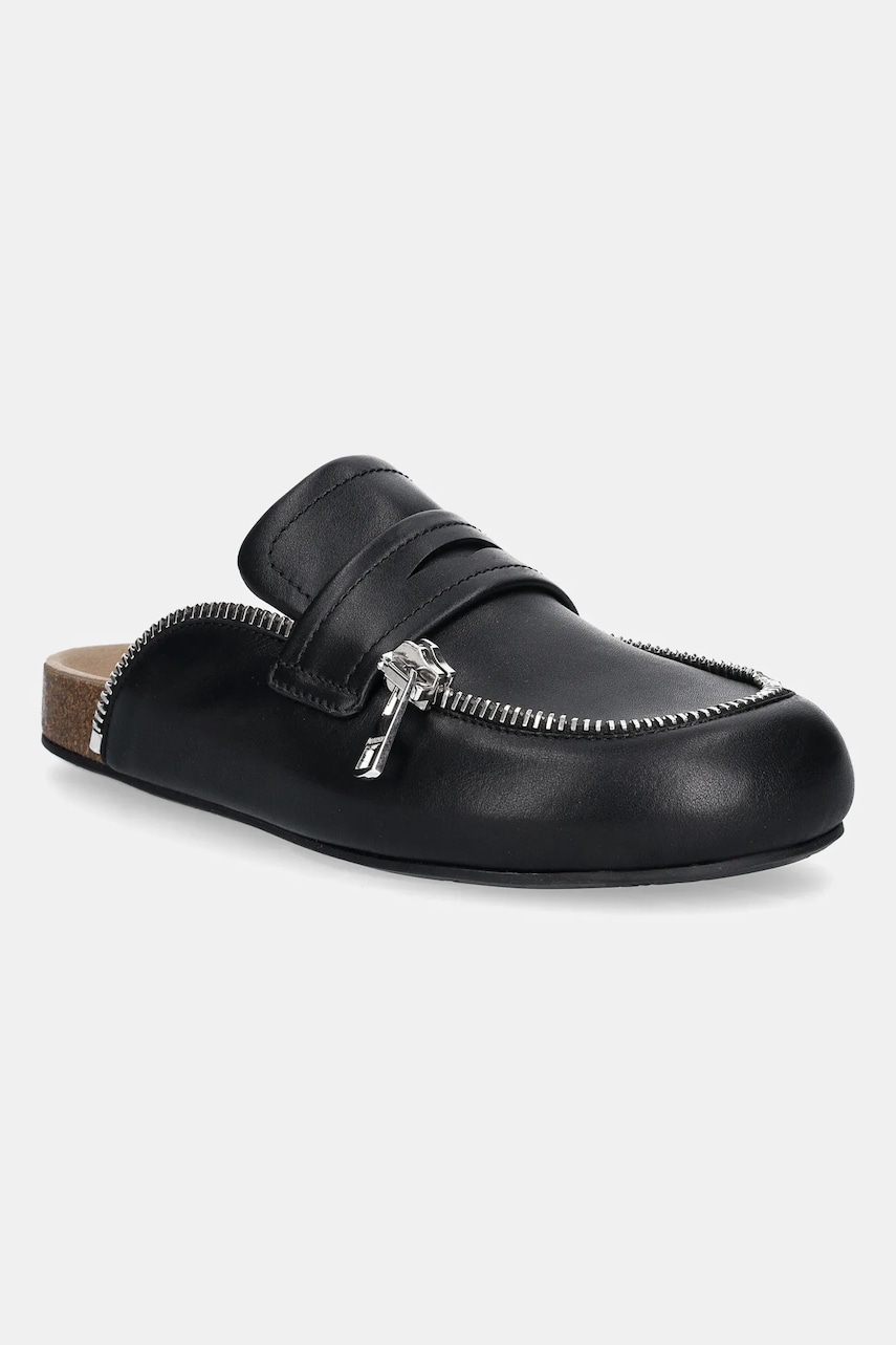 JW Anderson șlapi de piele Biker Loafer culoarea negru, LF0071 LA0268 999 JW Anderson șlapi de piele Biker Loafer culoarea negru, LF0071 LA0268 999
