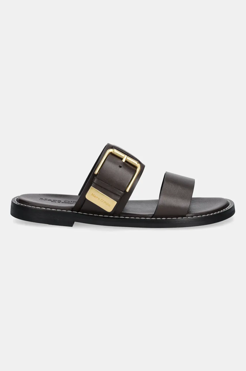 Кожаные шлепанцы Marc OPolo STINA 1A женская цвет коричневый 50318691101100 Кожаные шлепанцы Marc OPolo STINA 1A женская цвет коричневый 50318691101100
