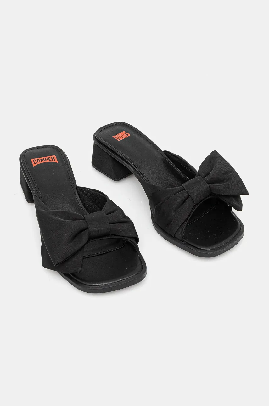 Camper papuci TWS femei, culoarea negru, cu toc drept, K201737-001