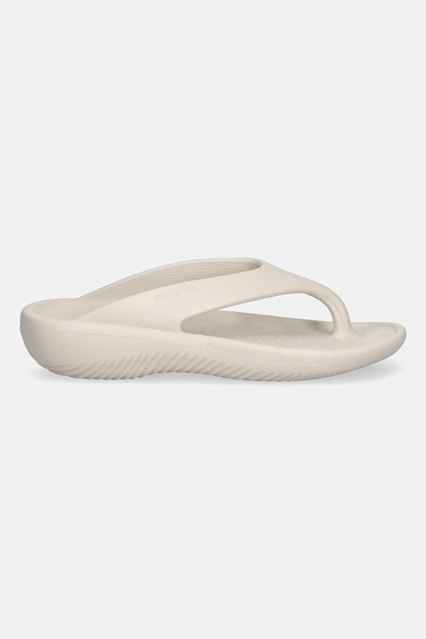 Вьетнамки Crocs Mellow Recovery Flip цвет бежевый на плоском ходу 211100 Вьетнамки Crocs Mellow Recovery Flip цвет бежевый на плоском ходу 211100