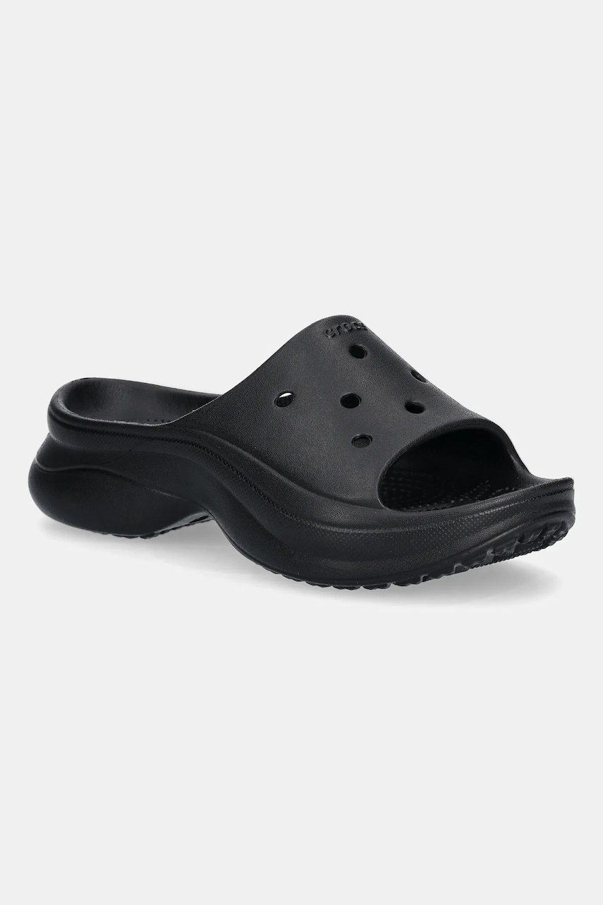 Crocs papuci Bae Slide culoarea negru, cu platforma, 211108