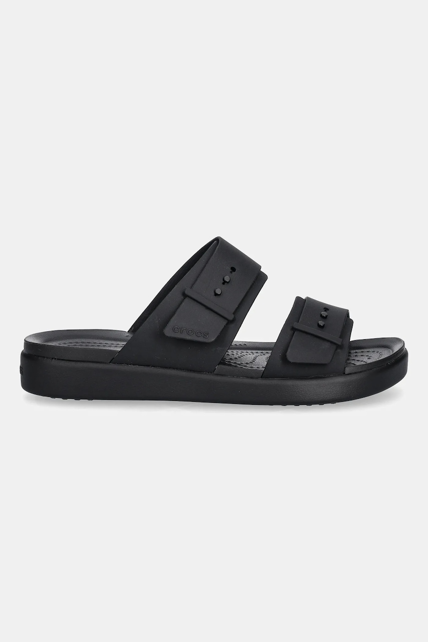 Шлепанцы Crocs Brooklyn Buckle Low цвет чёрный на платформе 211215 Шлепанцы Crocs Brooklyn Buckle Low цвет чёрный на платформе 211215