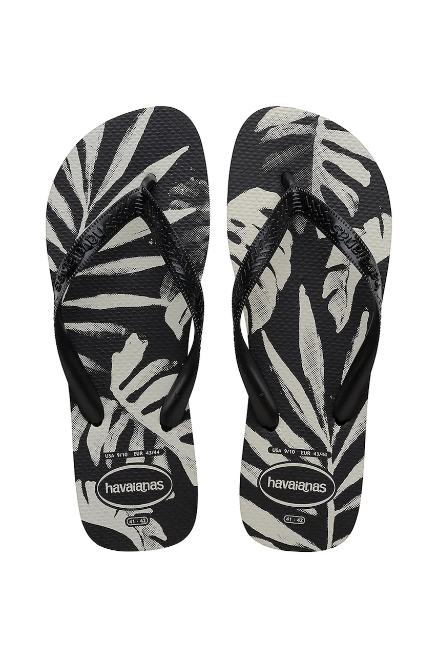 Havaianas slapi Aloha femei, culoarea negru, cu toc plat, 4111355.7892 Havaianas slapi Aloha femei, culoarea negru, cu toc plat, 4111355.7892
