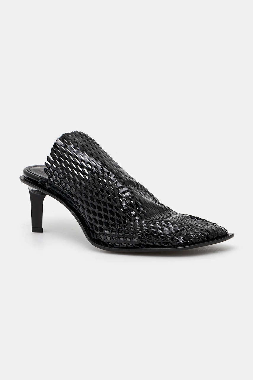 Kenzo papuci Mule culoarea negru, cu toc cui, FF52MU140L64.99