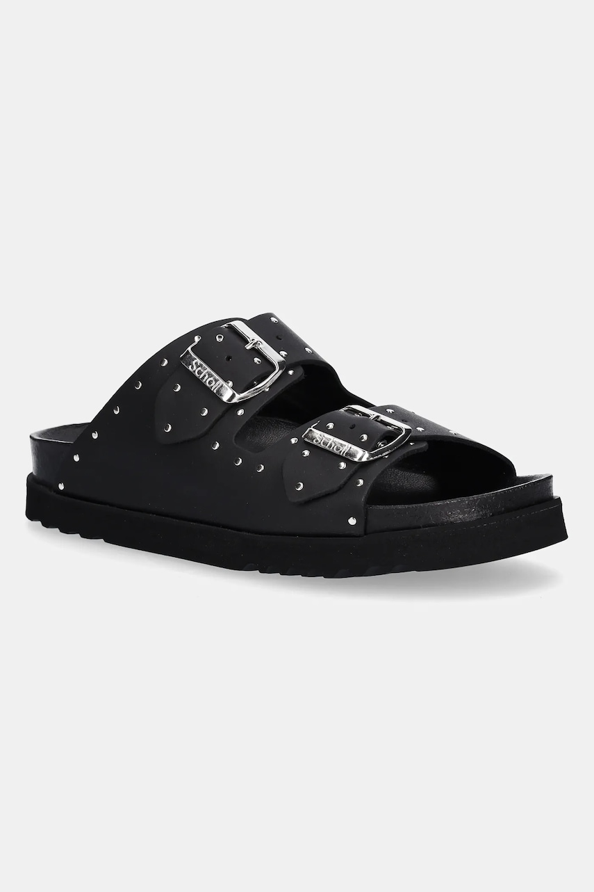 Scholl slapi de piele BEATRIZ femei, culoarea negru, F306131004 Scholl slapi de piele BEATRIZ femei, culoarea negru, F306131004