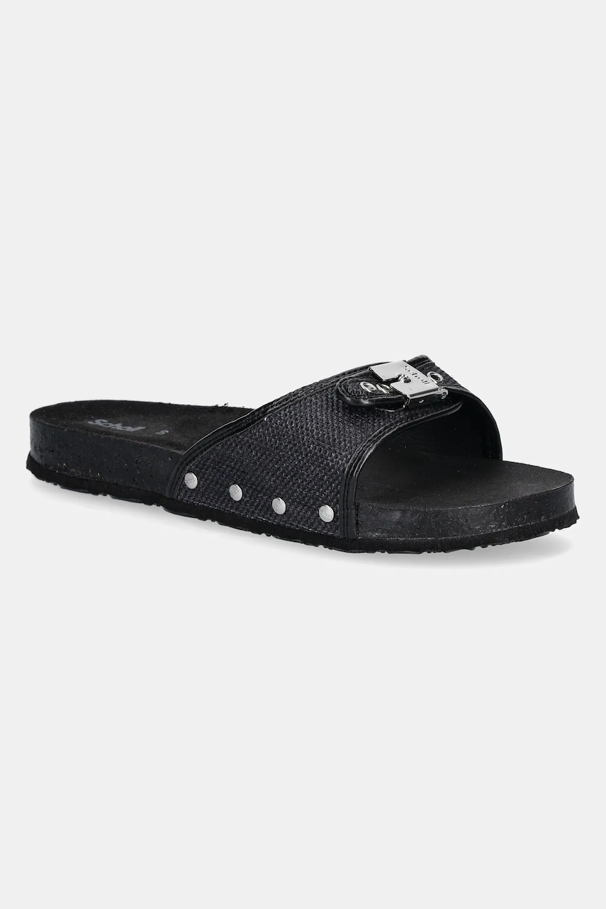 Scholl papuci PESCURA femei, culoarea negru, F320091004