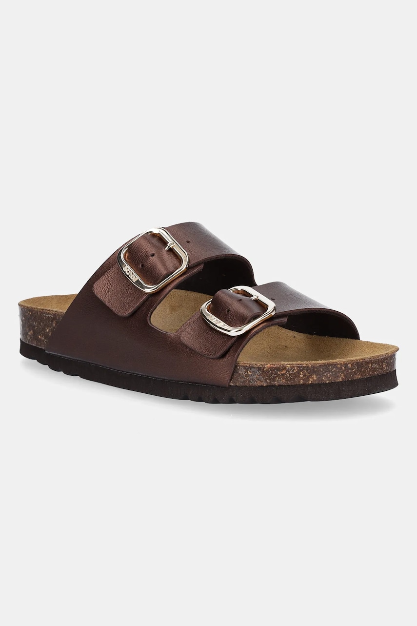 Scholl papuci JOSEPHINE femei, culoarea maro, F321661071 Scholl papuci JOSEPHINE femei, culoarea maro, F321661071