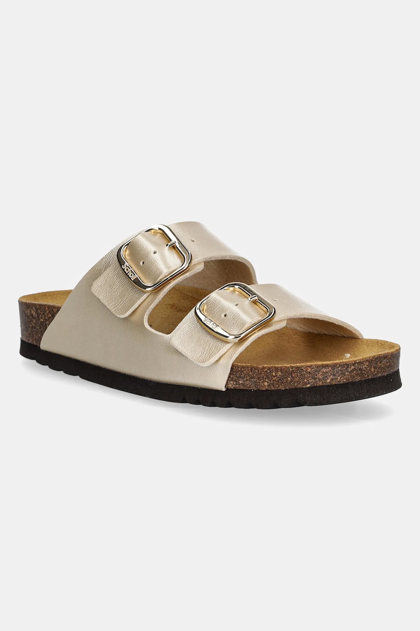 Scholl papuci JOSEPHINE femei, culoarea auriu, F321662329