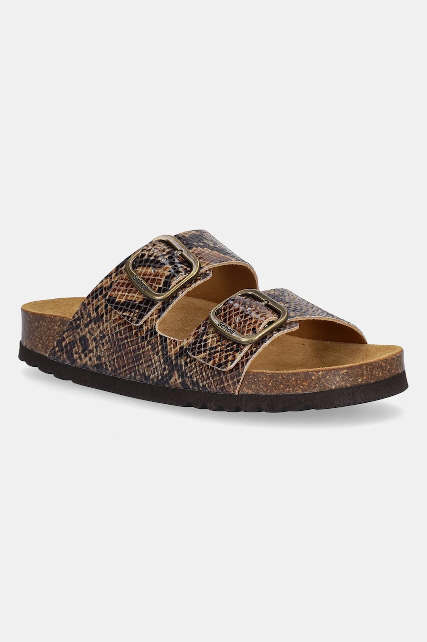 Scholl papuci JOSEPHINE femei, culoarea maro, F321711011 Scholl papuci JOSEPHINE femei, culoarea maro, F321711011