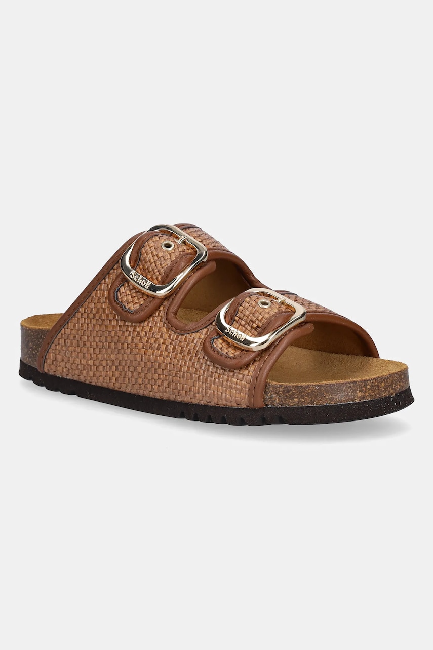 Scholl papuci NOELLE femei, culoarea maro, F322411175 Scholl papuci NOELLE femei, culoarea maro, F322411175