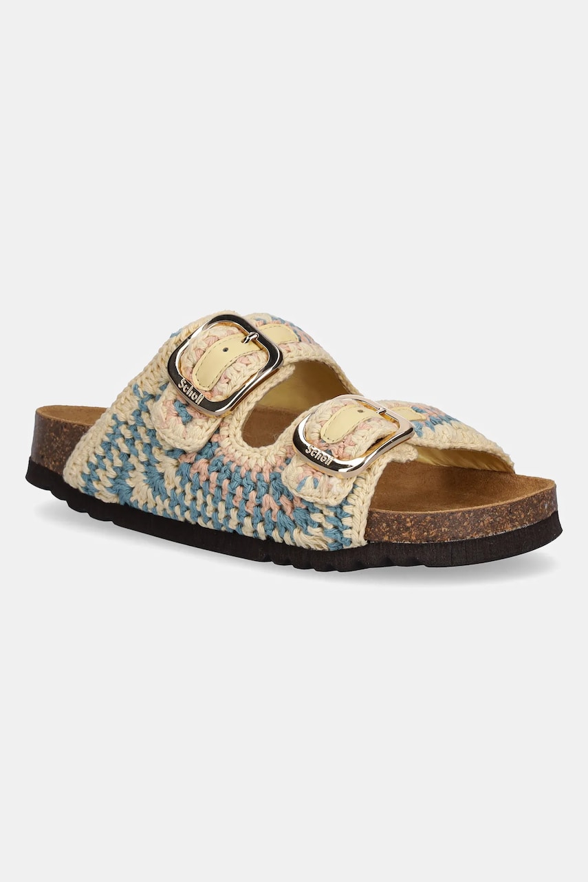 Scholl papuci NOELLE femei, culoarea bej, F322483011 Scholl papuci NOELLE femei, culoarea bej, F322483011