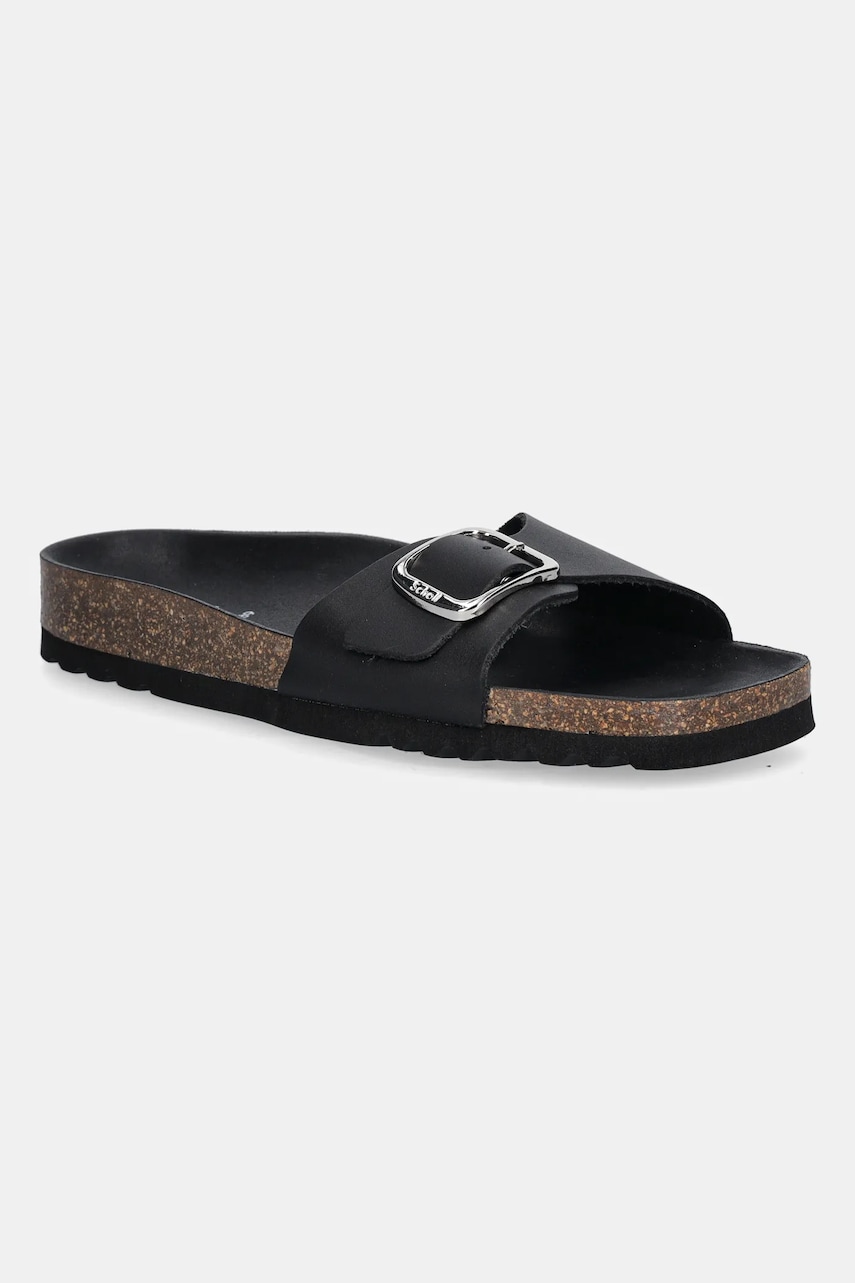 Scholl șlapi de piele EVA culoarea negru, F322631004