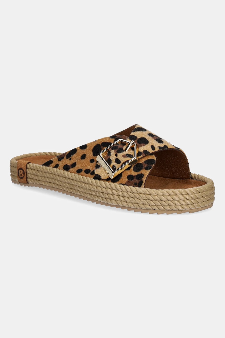 Bohonomad papuci de piele Casablanca femei, culoarea bej, CAS.12 Bohonomad papuci de piele Casablanca femei, culoarea bej, CAS.12