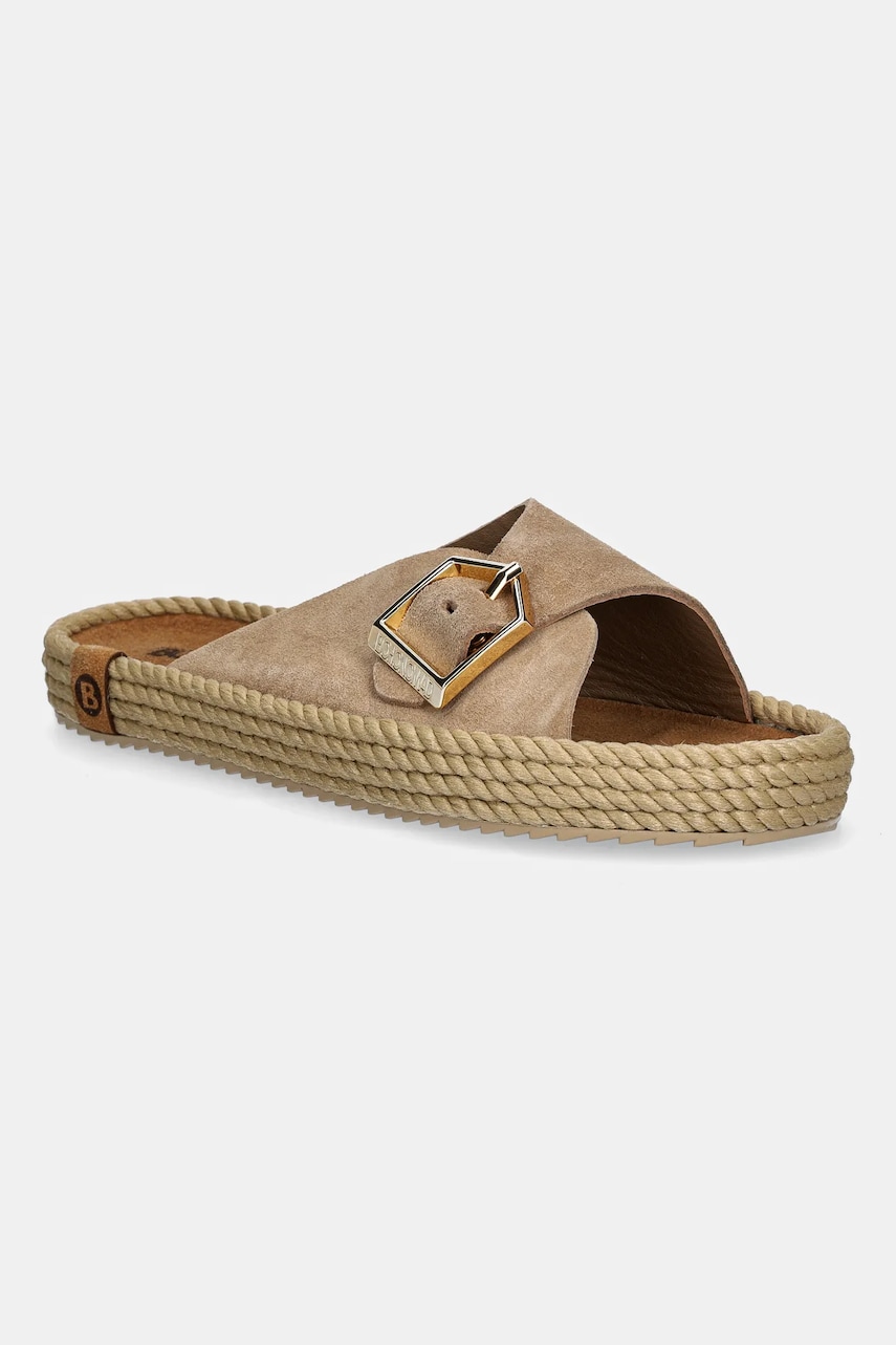 Bohonomad papuci de piele Casablanca culoarea bej, CAS.12