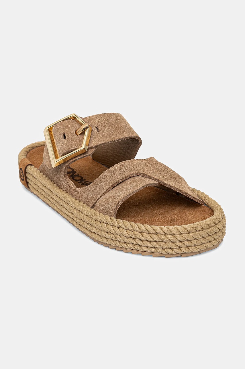 Bohonomad papuci espadrile de damă din piele întoarsă Sevilla