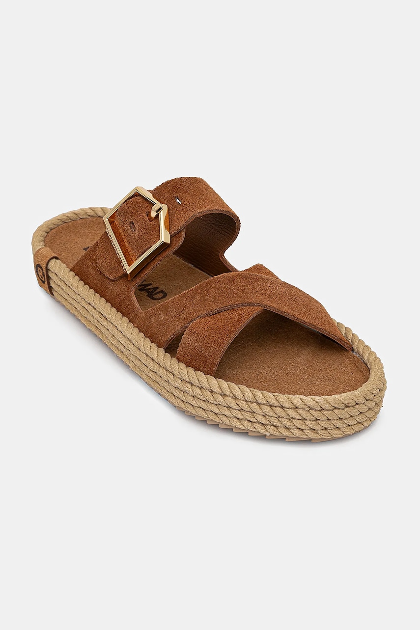 Bohonomad papuci din piele Sevilla femei, culoarea maro, SEV.12 Bohonomad papuci din piele Sevilla femei, culoarea maro, SEV.12