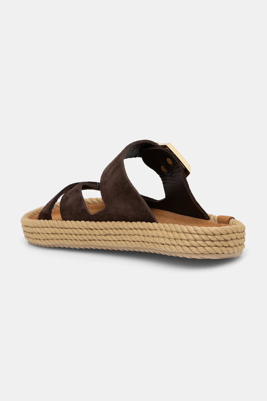 Παντόφλες σουέτ Bohonomad Sevilla γυναικείες, χρώμα: μπεζ, SEV.12 φωτογραφία