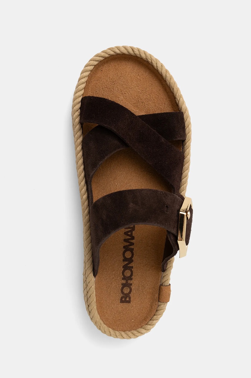 Παντόφλες σουέτ Bohonomad Sevilla γυναικείες, χρώμα: μπεζ, SEV.12 φωτογραφία