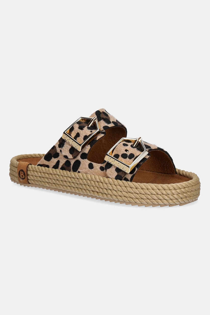 Bohonomad papuci de piele Sydney femei, culoarea bej, SYD.12 Bohonomad papuci de piele Sydney femei, culoarea bej, SYD.12