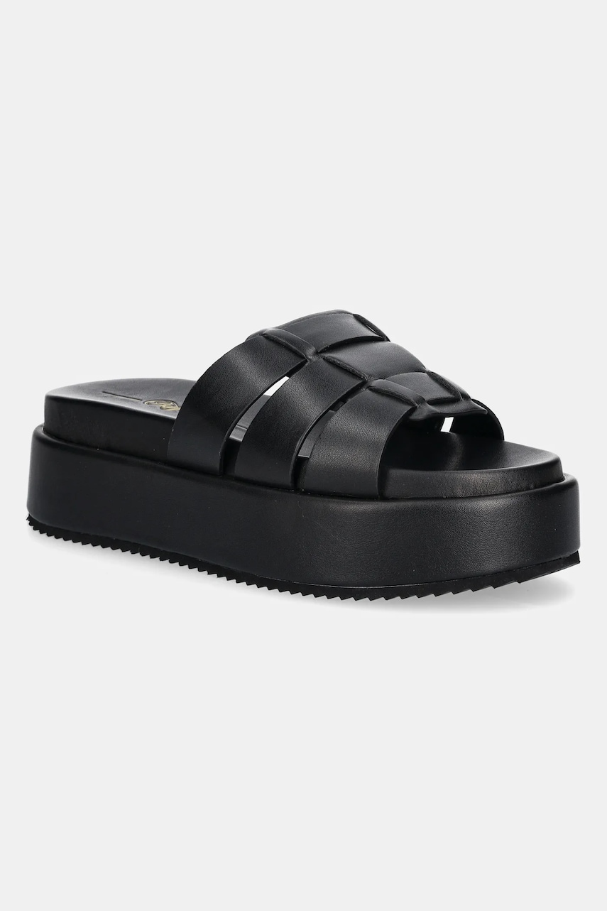 Buffalo papuci Noa Mule Ms femei, culoarea negru, cu platforma, 1602256-BLK Buffalo papuci Noa Mule Ms femei, culoarea negru, cu platforma, 1602256-BLK