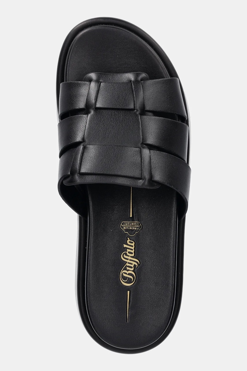 Παντόφλες Buffalo Noa Mule Ms χρώμα: μαύρο, 1602256-BLK φωτογραφία