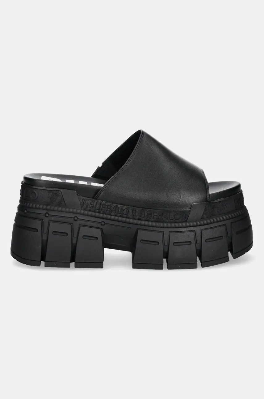 Шлепанцы Buffalo Gospher Mule женские цвет чёрный на платформе 1602263-BLK Шлепанцы Buffalo Gospher Mule женские цвет чёрный на платформе 1602263-BLK