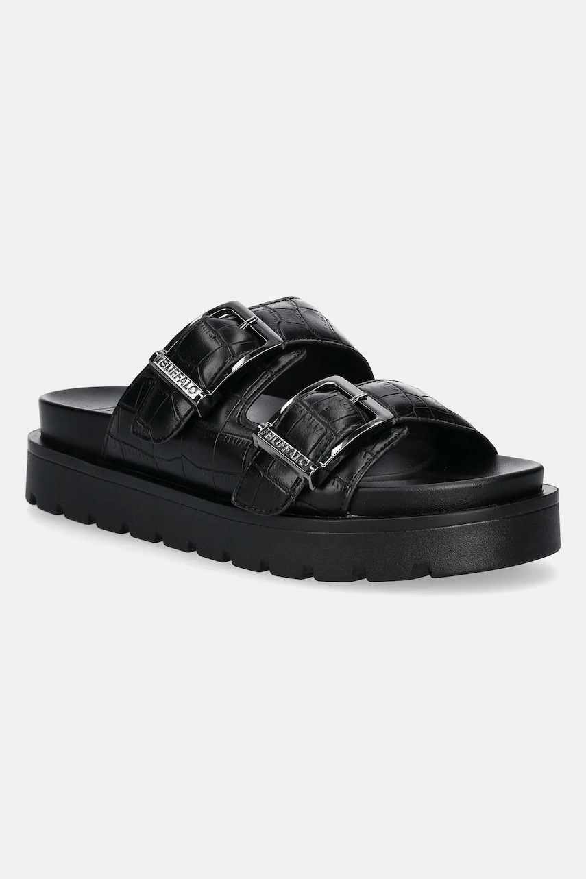 Buffalo papuci Raya Ari femei, culoarea negru, 1602289-BLK Buffalo papuci Raya Ari femei, culoarea negru, 1602289-BLK
