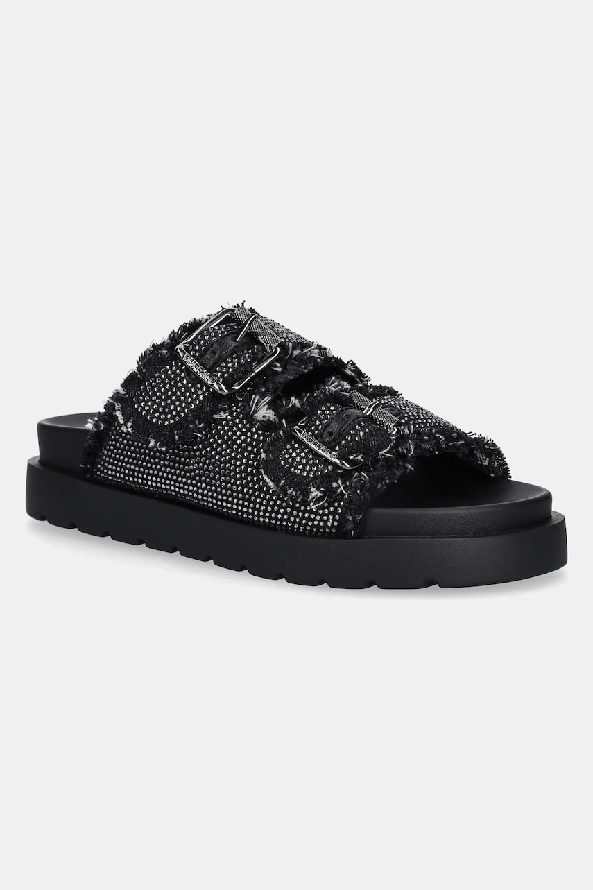 Buffalo papuci Eve Ari Spark femei, culoarea negru, cu platforma, 1602291-BLK Buffalo papuci Eve Ari Spark femei, culoarea negru, cu platforma, 1602291-BLK