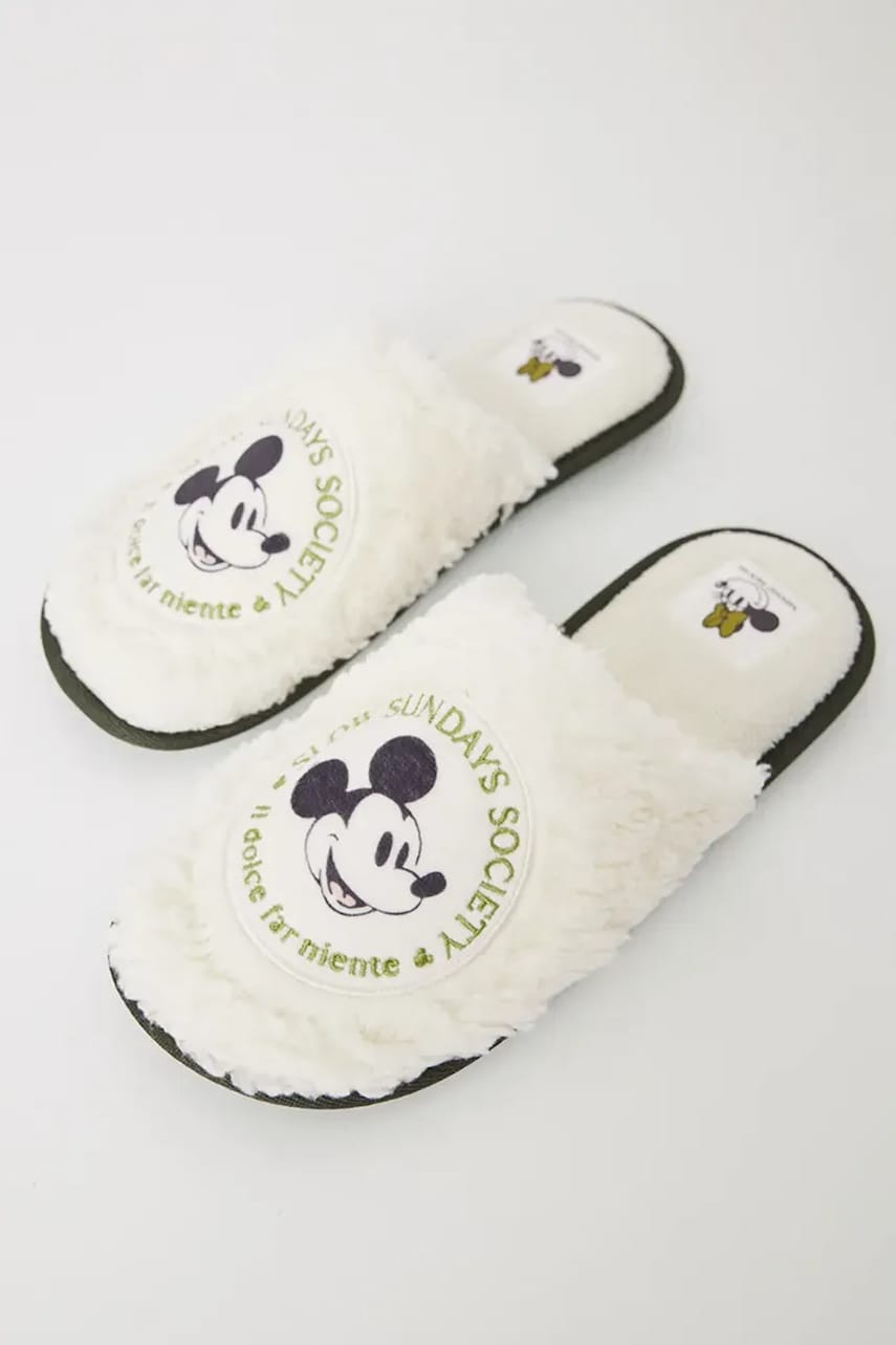 Тапки womensecret MICKEY MOUSE FUR HOUSE SLIPPERS цвет бежевый 4999682 Тапки womensecret MICKEY MOUSE FUR HOUSE SLIPPERS цвет бежевый 4999682