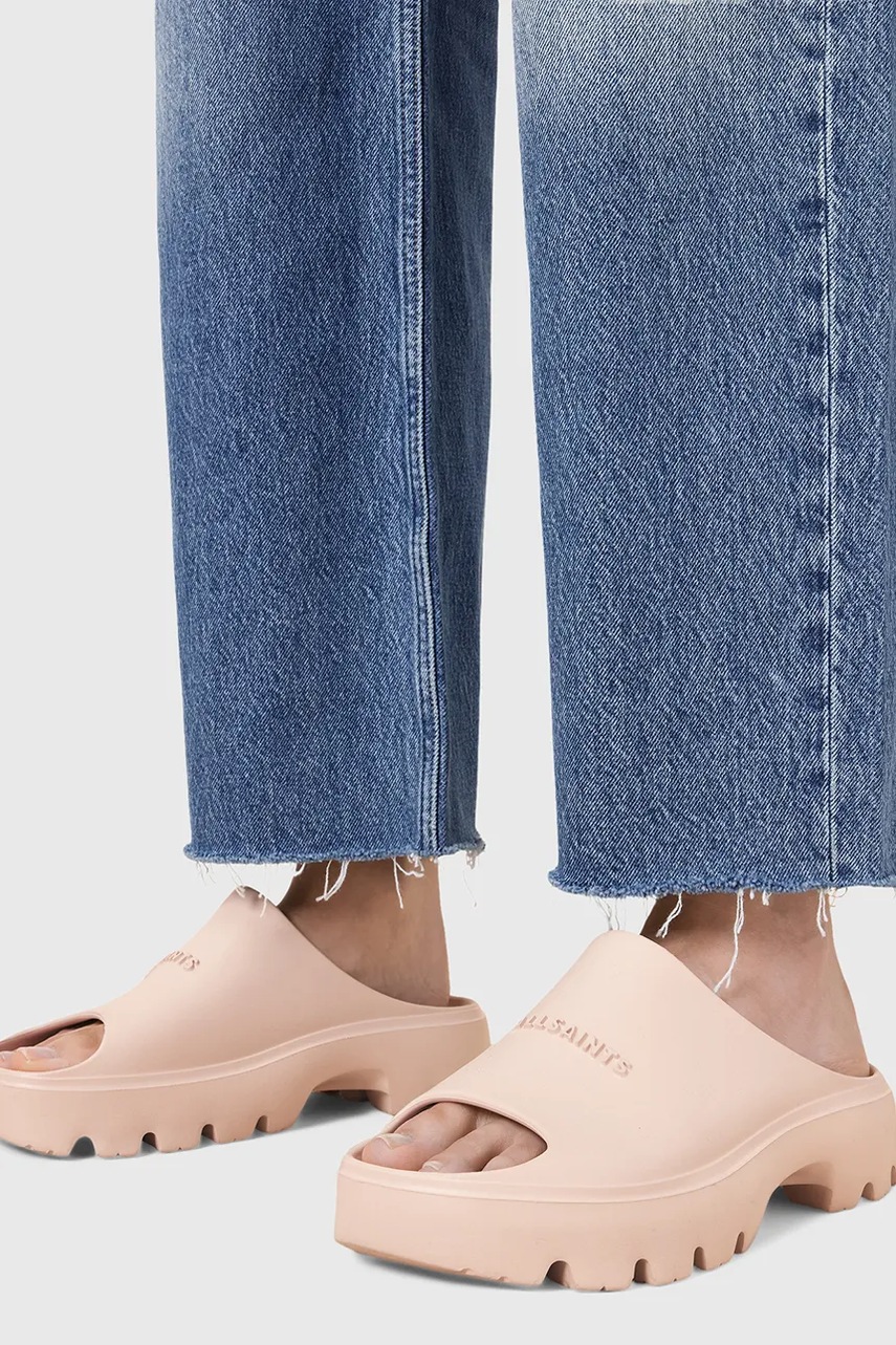 Παντόφλες AllSaints Eclipse Slider χρώμα: ροζ, W033FC φωτογραφία