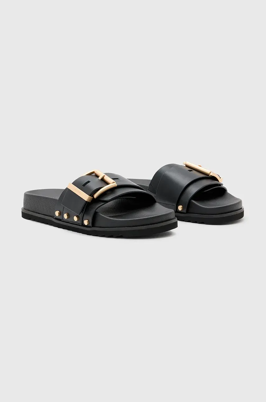 Шлепанцы AllSaints Ellie Stud Slider женские цвет чёрный W038FC Шлепанцы AllSaints Ellie Stud Slider женские цвет чёрный W038FC