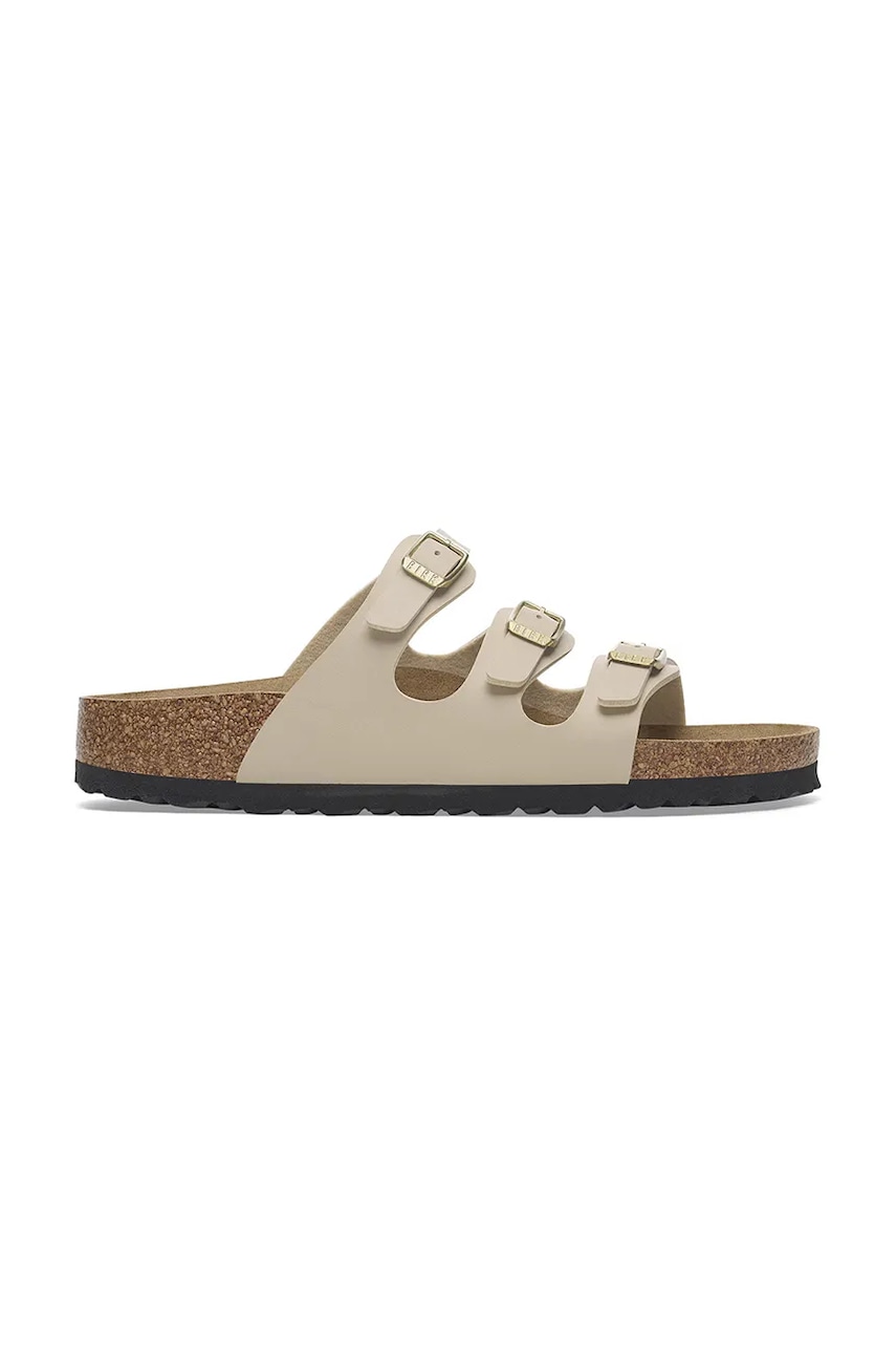 Birkenstock papuci Florida BF femei, culoarea bej, 1029265