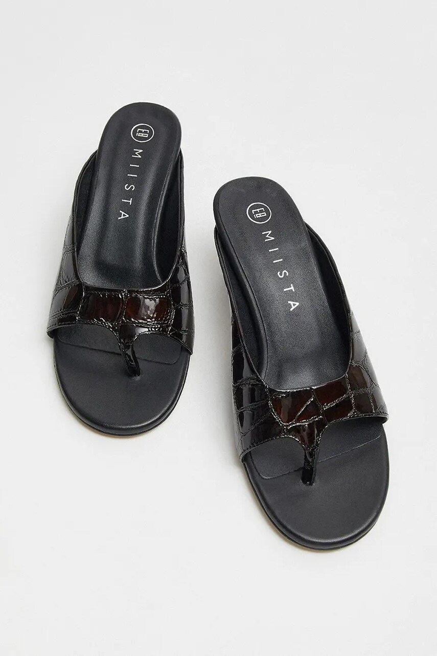 Miista bőr flip-flop Palmira fekete, magassarkú, E8_3590 termék 2. képe