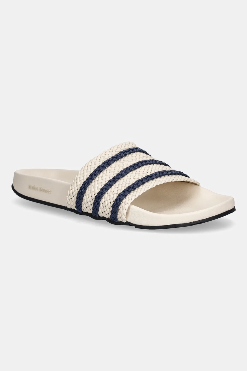 Kožené pantofle adidas Originals x Wales Bonner Adilette dámské, bílá barva, JR0228