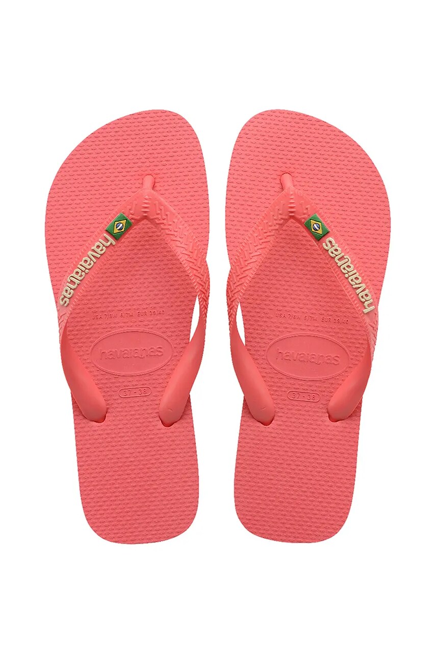 Havaianas șlapi HAV. BRASIL LOGO TROPICAL culoarea portocaliu, 4110850.9260