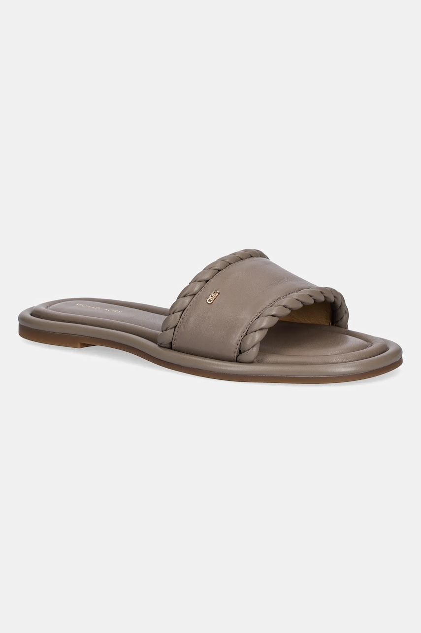MICHAEL Michael Kors șlapi de piele Dana culoarea bej, 40T5DNFS1L.115
