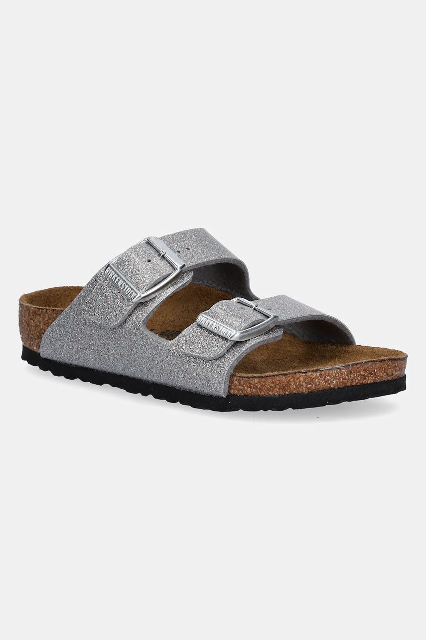 Birkenstock slapi copii Arizona culoarea argintiu, 1029468 Birkenstock slapi copii Arizona culoarea argintiu, 1029468