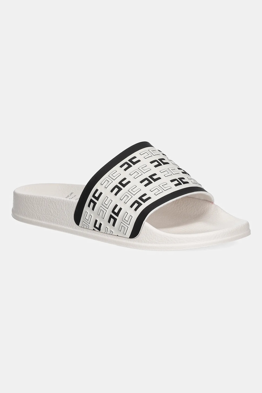 Elisabetta Franchi papuci culoarea alb, F4A0-E0313