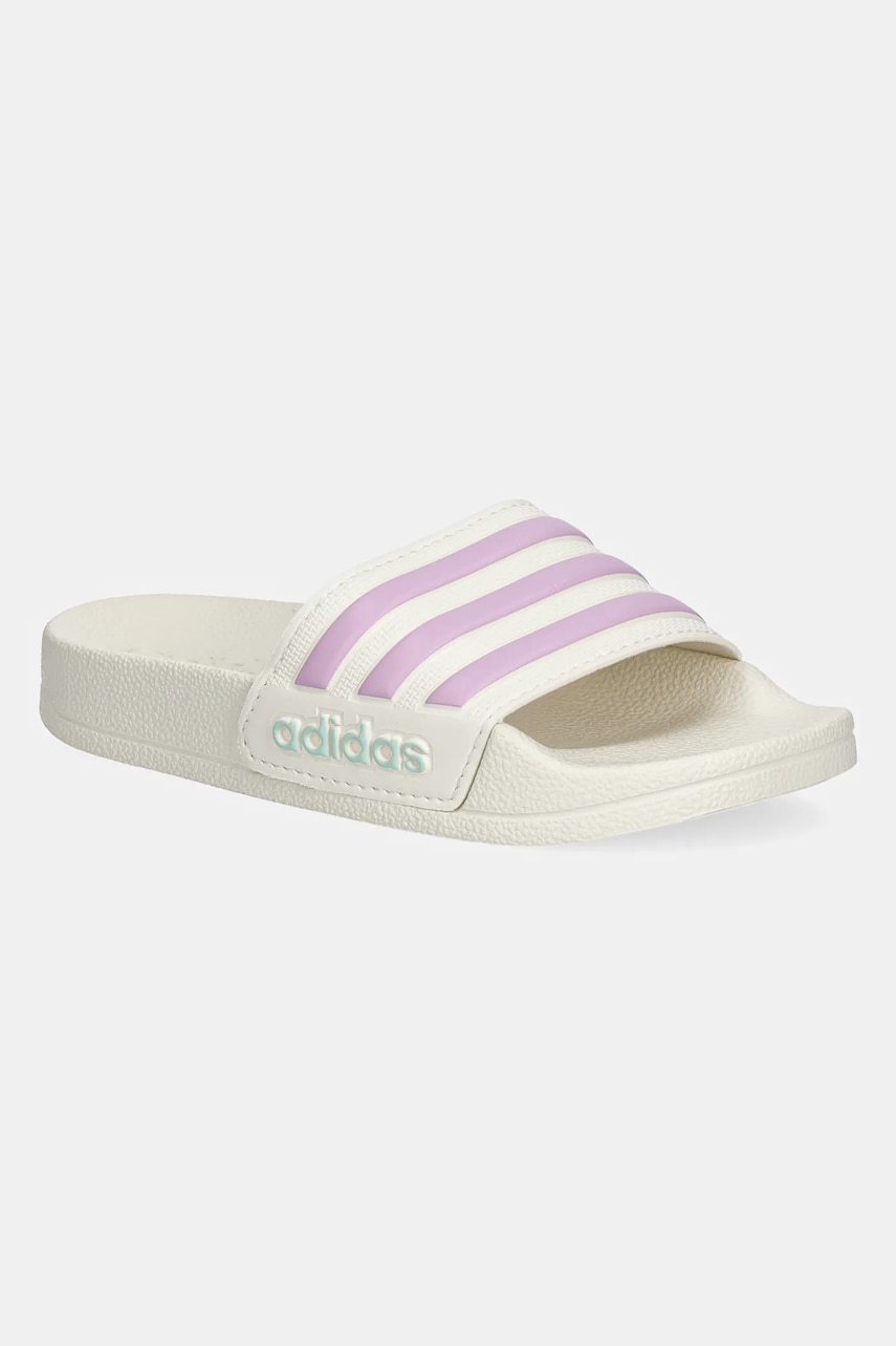 adidas slapi copii ADILETTE SHOWER culoarea bej, JP5784 adidas slapi copii ADILETTE SHOWER culoarea bej, JP5784