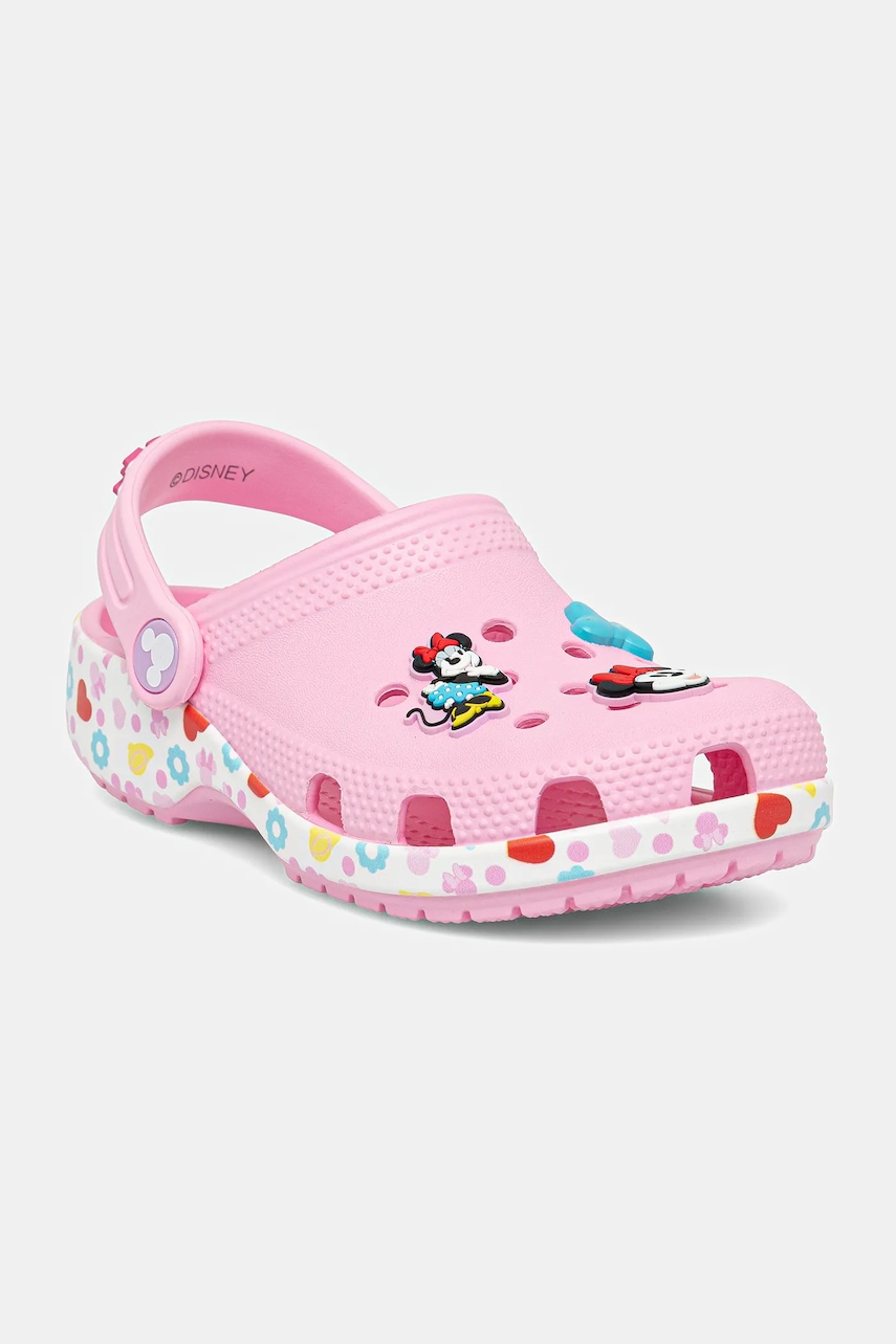 Crocs papuci copii CLASSIC MICKEY MINNIE FRIENDS CLOG KIDS culoarea roz, 211147