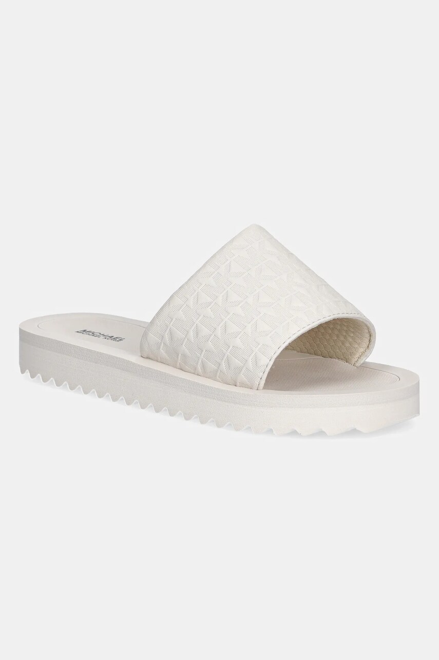 Levně Pantofle Michael Kors TEAGAN MERRICK béžová barva, MK01372270