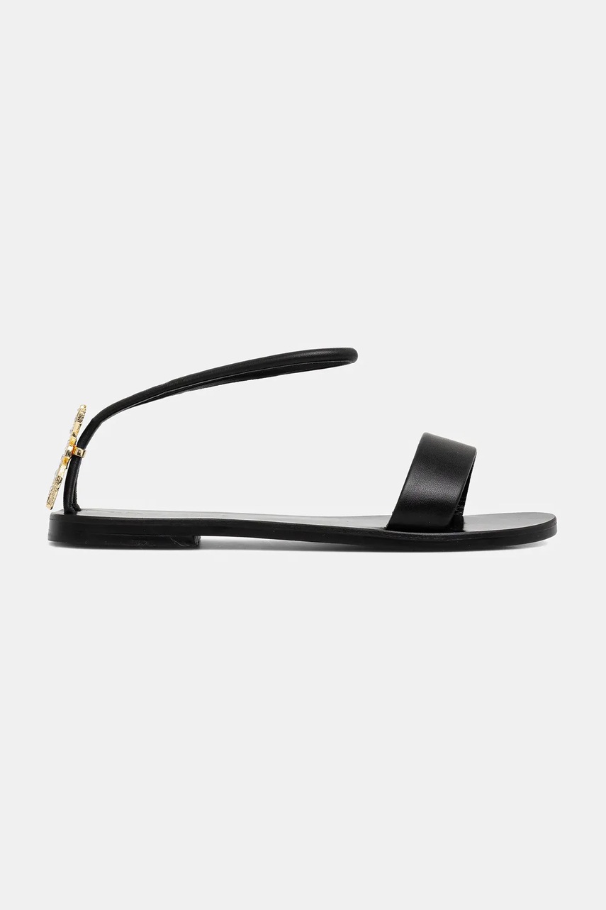 Детские кожаные сандалии Patrizia Pepe цвет чёрный PPJ331 Детские кожаные сандалии Patrizia Pepe цвет чёрный PPJ331