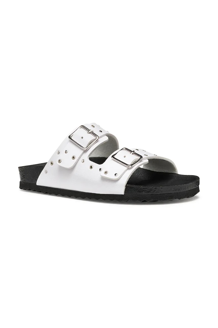 Geox slapi copii ADRIEL culoarea alb, J558MJ.000BC