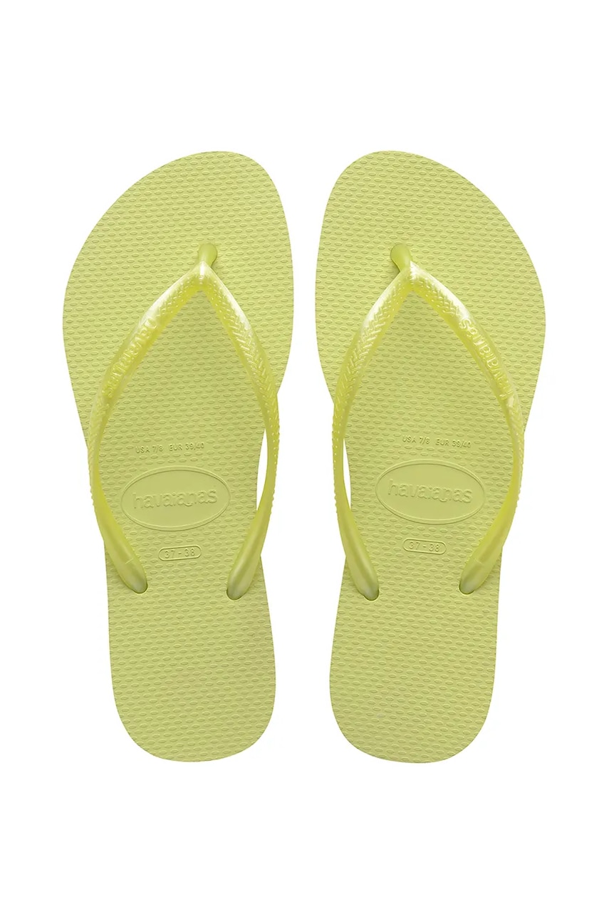 Havaianas slapi copii SLIM culoarea verde, 4000030