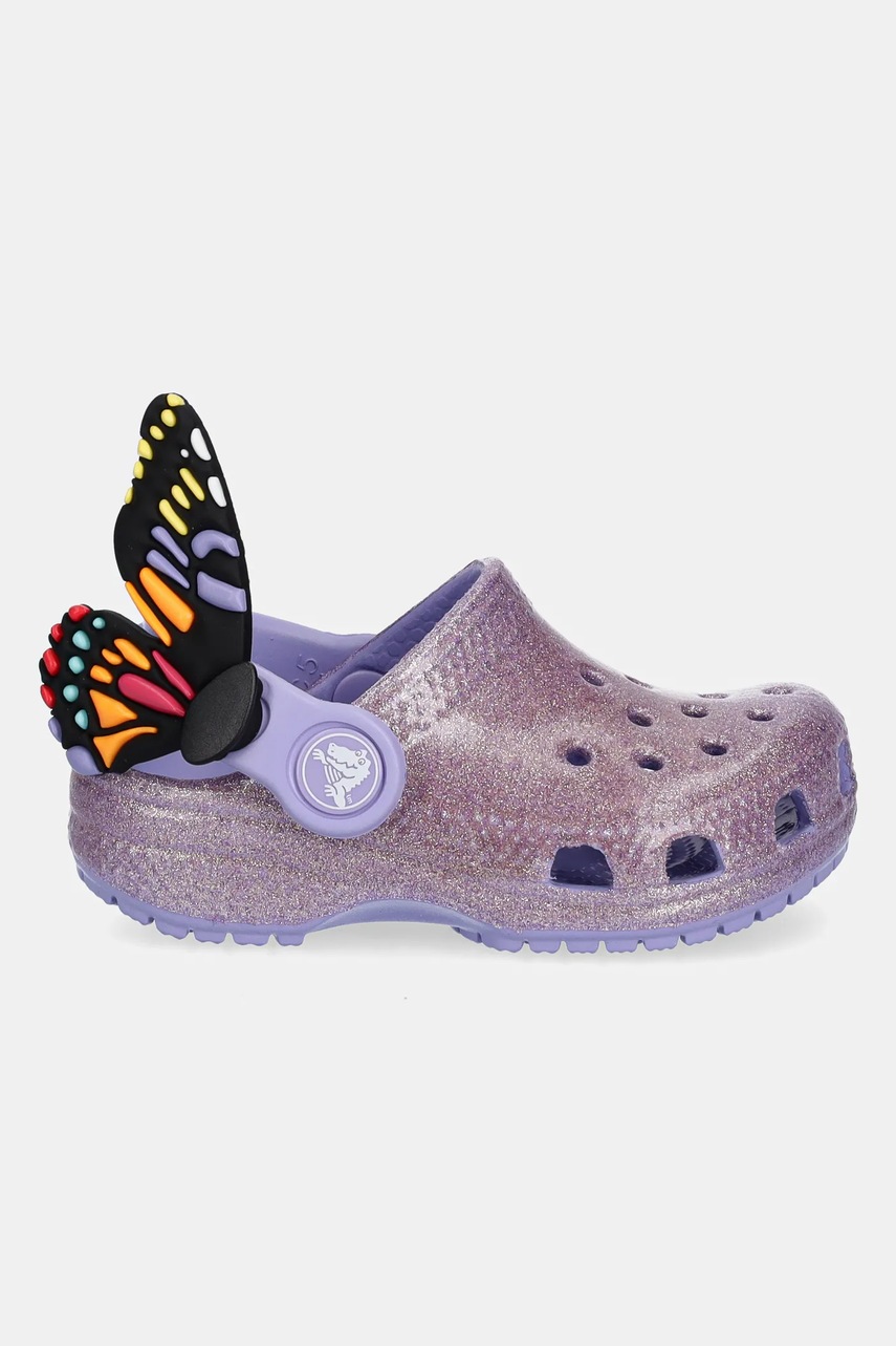 Детские шлепанцы Crocs CLASSIC IAM BUTTERFLY CLOG T цвет фиолетовый 210018