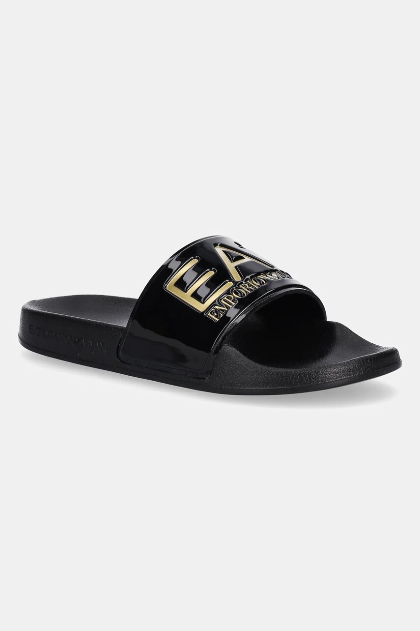 EA7 Emporio Armani slapi copii culoarea negru, 7Y000037 AF15118